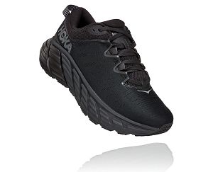 Hoka One One Gaviota 3 Mens Stability Running Shoes Black/Black | AU-9578602